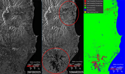 SAR Sentinel-1 Flood Mapping Tropical Cyclone Alfred